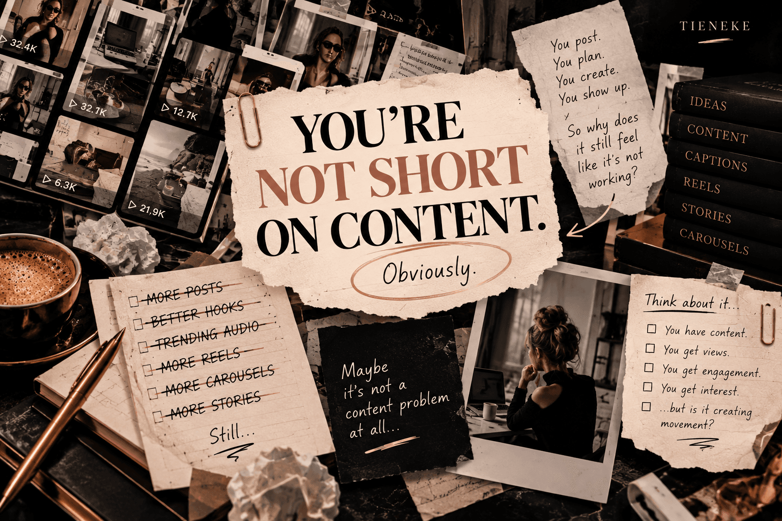 TIENEKE collage about changing content without identifying the underlying problem