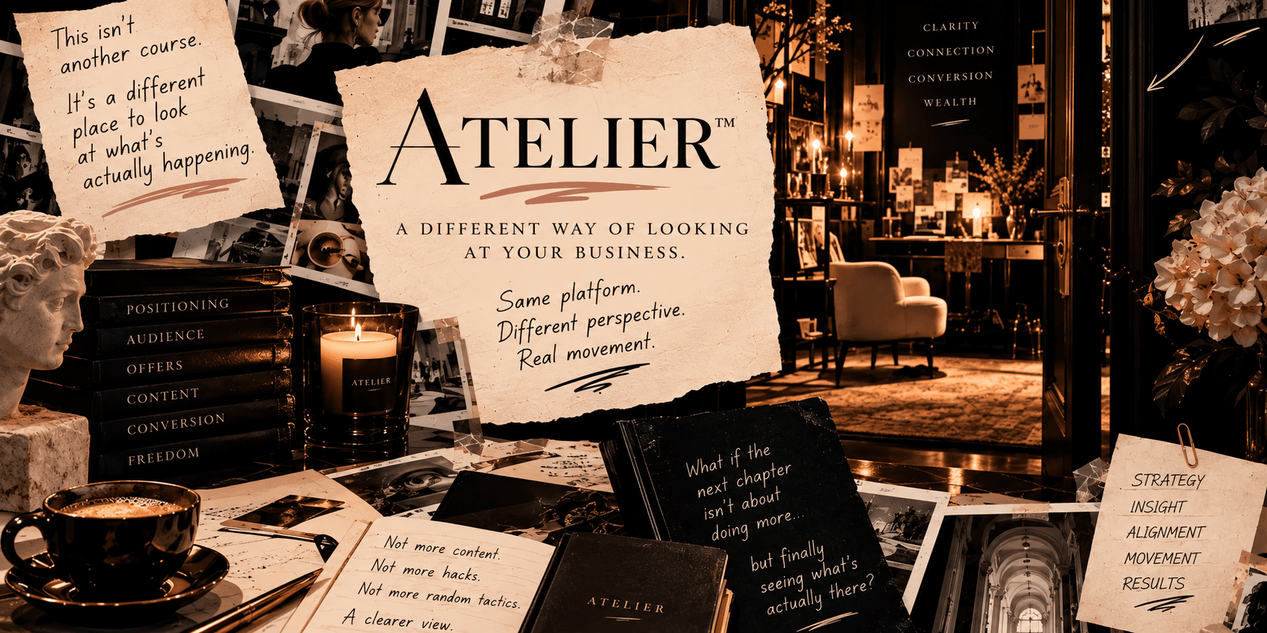 ATELIER visual representing strategic thinking and seeing what is actually happening